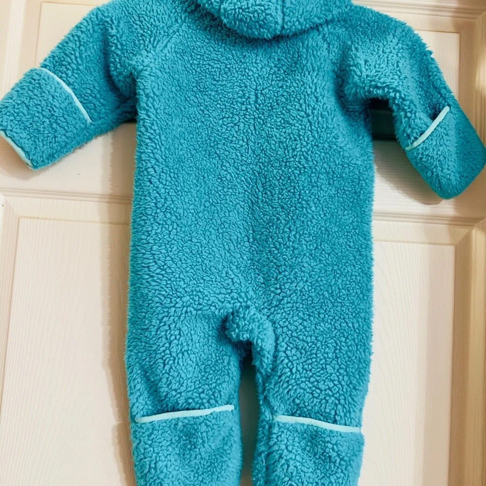 EUC Columbia Kids' Turquoise‎ Fleece Baby's One Piece Size 12-18mos